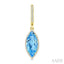 Evoque Gemstone Marquise Shape & Halo Diamond Earrings