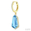 Evoque Gemstone Shield Shape & Halo Diamond Earrings