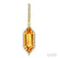 Evoque Gemstone Hexagon Shape & Halo Diamond Earrings