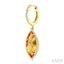 Evoque Gemstone Marquise Shape & Halo Diamond Earrings