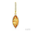 Evoque Gemstone Marquise Shape & Halo Diamond Earrings