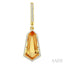 Evoque Gemstone Shield Shape & Halo Diamond Earrings