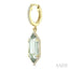 Evoque Gemstone Hexagon Shape & Halo Diamond Earrings