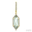 Evoque Gemstone Hexagon Shape & Halo Diamond Earrings