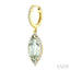 Evoque Gemstone Marquise Shape & Halo Diamond Earrings