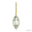 Evoque Gemstone Marquise Shape & Halo Diamond Earrings