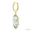 Evoque Gemstone Oval Shape & Halo Diamond Earrings