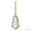 Shield Shape Gemstone & Halo Diamond Earrings