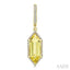 Evoque Gemstone Hexagon Shape & Halo Diamond Earrings