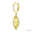 Evoque Gemstone Marquise Shape & Halo Diamond Earrings