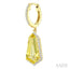 Shield Shape Gemstone & Halo Diamond Earrings
