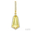 Evoque Gemstone Shield Shape & Halo Diamond Earrings