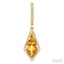 Evoque Gemstone Kite Shape & Halo Diamond Earrings