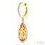 Evoque Gemstone Pear Shape & Halo Diamond Earrings