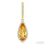 Evoque Gemstone Pear Shape & Halo Diamond Earrings