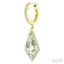 Kite Shape Gemstone & Halo Diamond Earrings