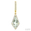 Kite Shape Gemstone & Halo Diamond Earrings