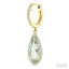 Evoque Gemstone Pear Shape & Halo Diamond Earrings