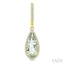 Evoque Gemstone Pear Shape & Halo Diamond Earrings