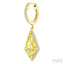 Evoque Gemstone Kite Shape & Halo Diamond Earrings