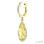 Pear Shape Gemstone & Halo Diamond Earrings