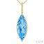 Evoque Gemstone Marquise Shape & Halo Diamond Pendant