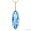 Oval Shape Gemstone & Halo Diamond Pendant
