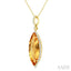 Evoque Gemstone Marquise Shape & Halo Diamond Pendant