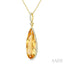 Evoque Gemstone Pear Shape & Halo Diamond Pendant
