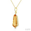 Evoque Gemstone Shield Shape & Halo Diamond Pendant