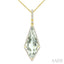Evoque Gemstone Kite Shape & Halo Diamond Pendant