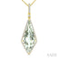 Evoque Gemstone Kite Shape & Halo Diamond Pendant
