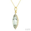 Evoque Gemstone Marquise Shape & Halo Diamond Pendant