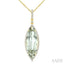 Evoque Gemstone Marquise Shape & Halo Diamond Pendant