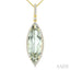 Evoque Gemstone Marquise Shape & Halo Diamond Pendant
