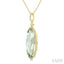 Evoque Gemstone Oval Shape & Halo Diamond Pendant