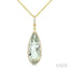 Evoque Gemstone Pear Shape & Halo Diamond Pendant