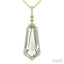 Evoque Gemstone Shield Shape & Halo Diamond Pendant