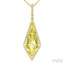 Evoque Gemstone Kite Shape & Halo Diamond Pendant
