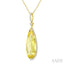 Evoque Gemstone Pear Shape & Halo Diamond Pendant