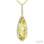 Evoque Gemstone Pear Shape & Halo Diamond Pendant