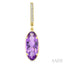 Oval Shape Gemstone & Diamond Earrings