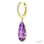 Evoque Gemstone Pear Shape & Diamond Earrings
