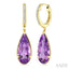 Evoque Gemstone Pear Shape & Diamond Earrings