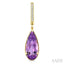 Evoque Gemstone Pear Shape & Diamond Earrings