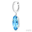 Oval Shape Gemstone & Diamond Earrings