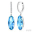Evoque Gemstone Oval Shape & Diamond Earrings