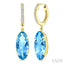 Oval Shape Gemstone & Diamond Earrings