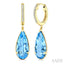 Evoque Gemstone Pear Shape & Diamond Earrings