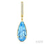 Evoque Gemstone Pear Shape & Diamond Earrings